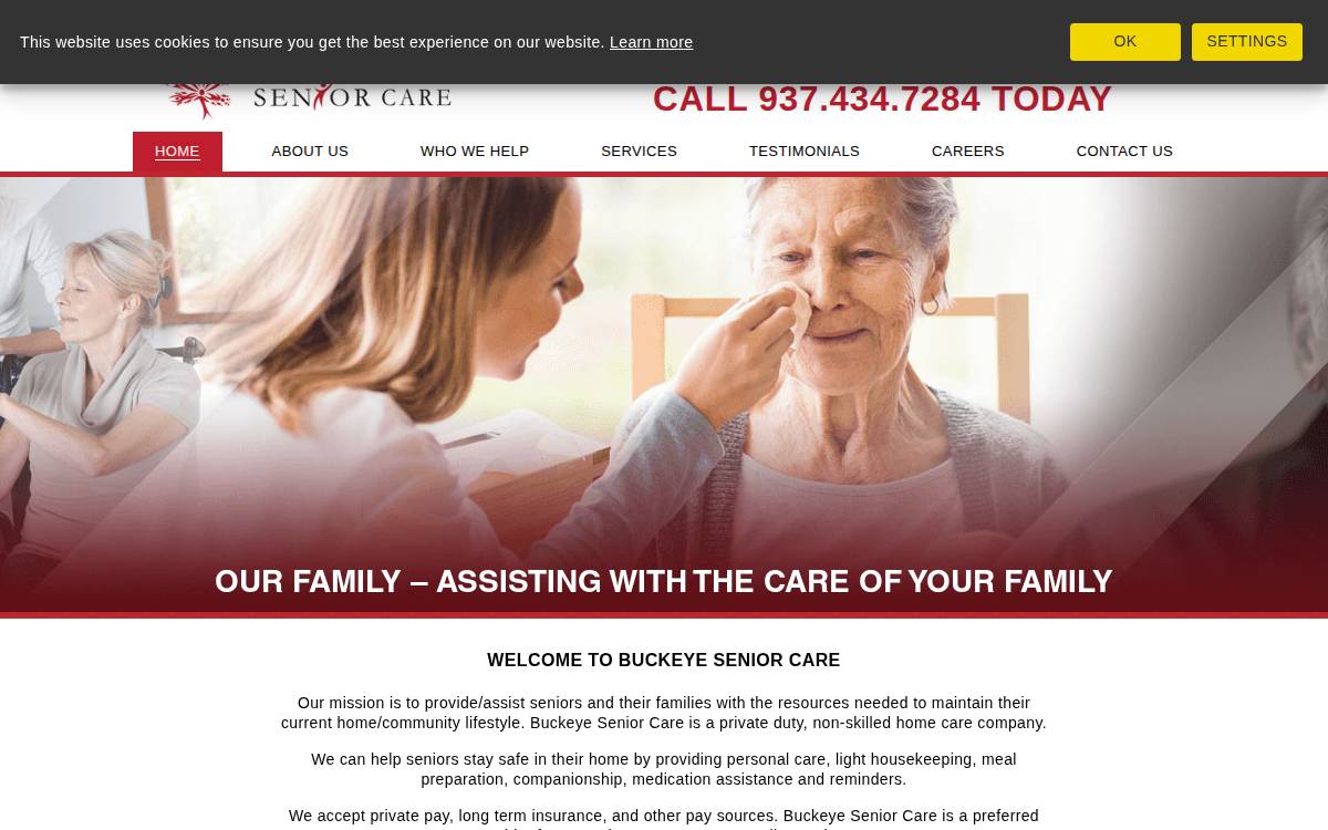 Buckeye Senior Care website preview