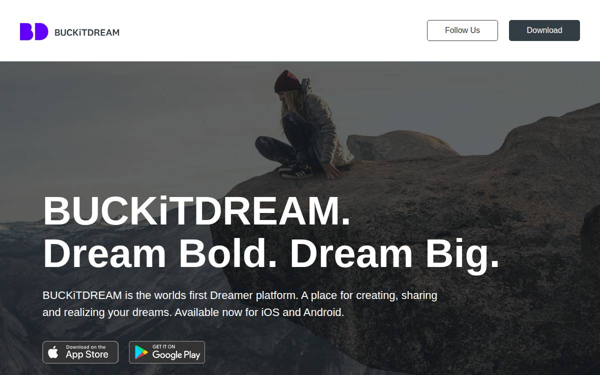 BUCKiTDREAM website preview