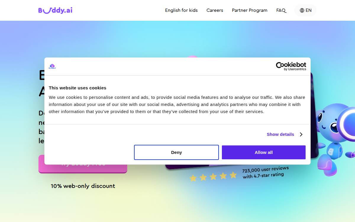 Buddy Ai website preview