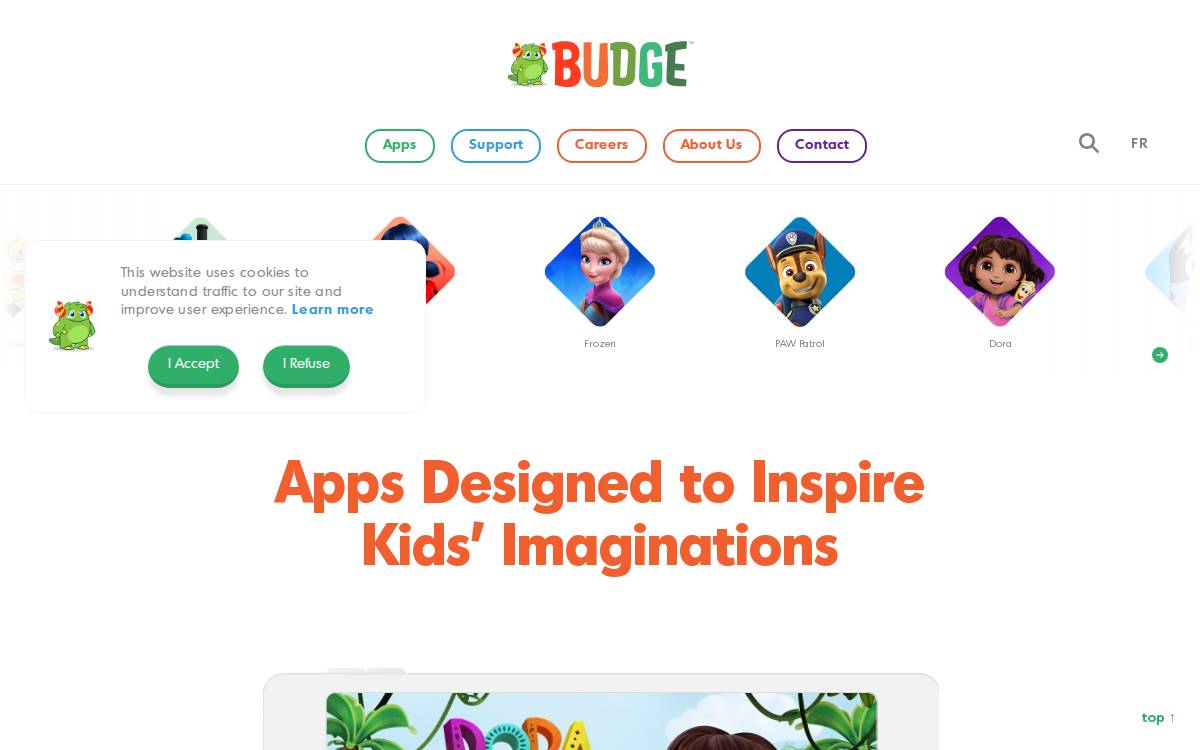 Budge Studios website preview