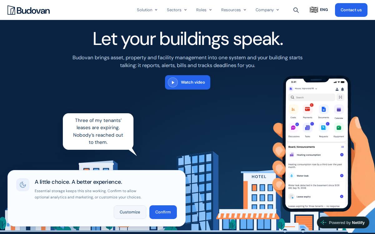 Budovan website preview