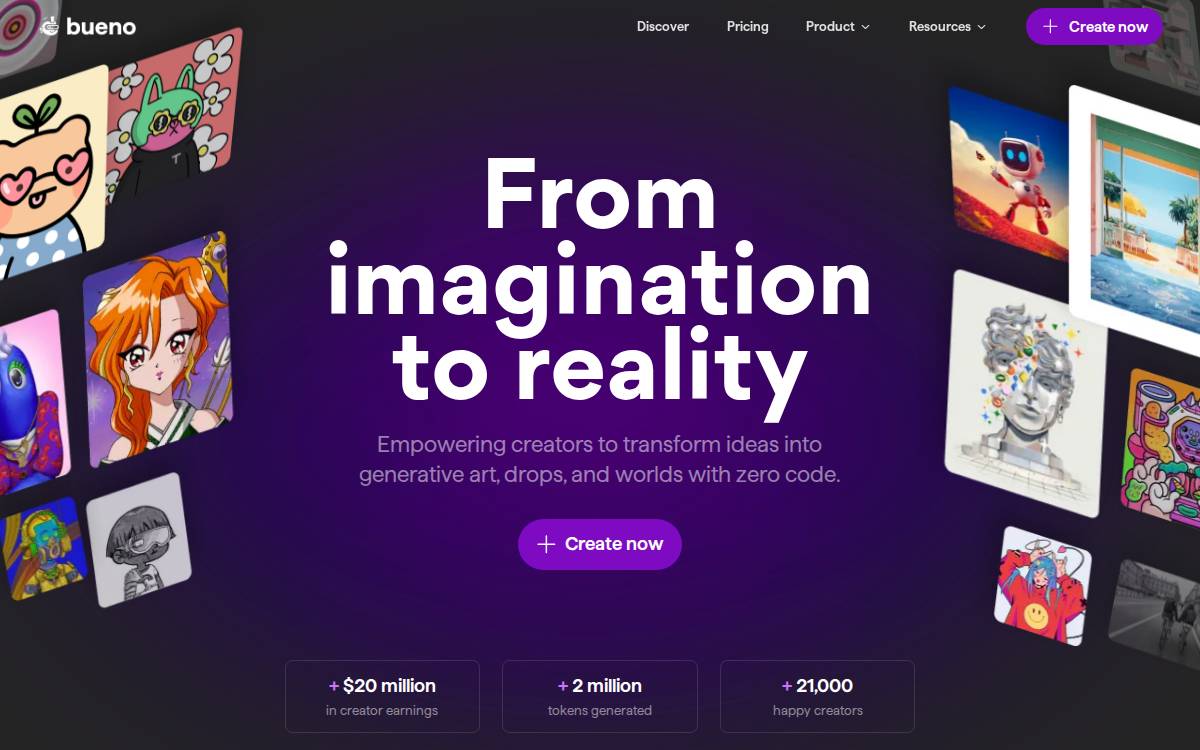 Bueno website preview