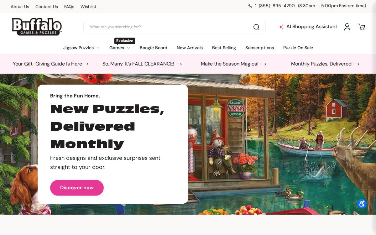 Buffalogames website preview