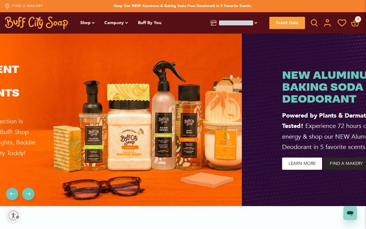 Buffcitysoap website preview