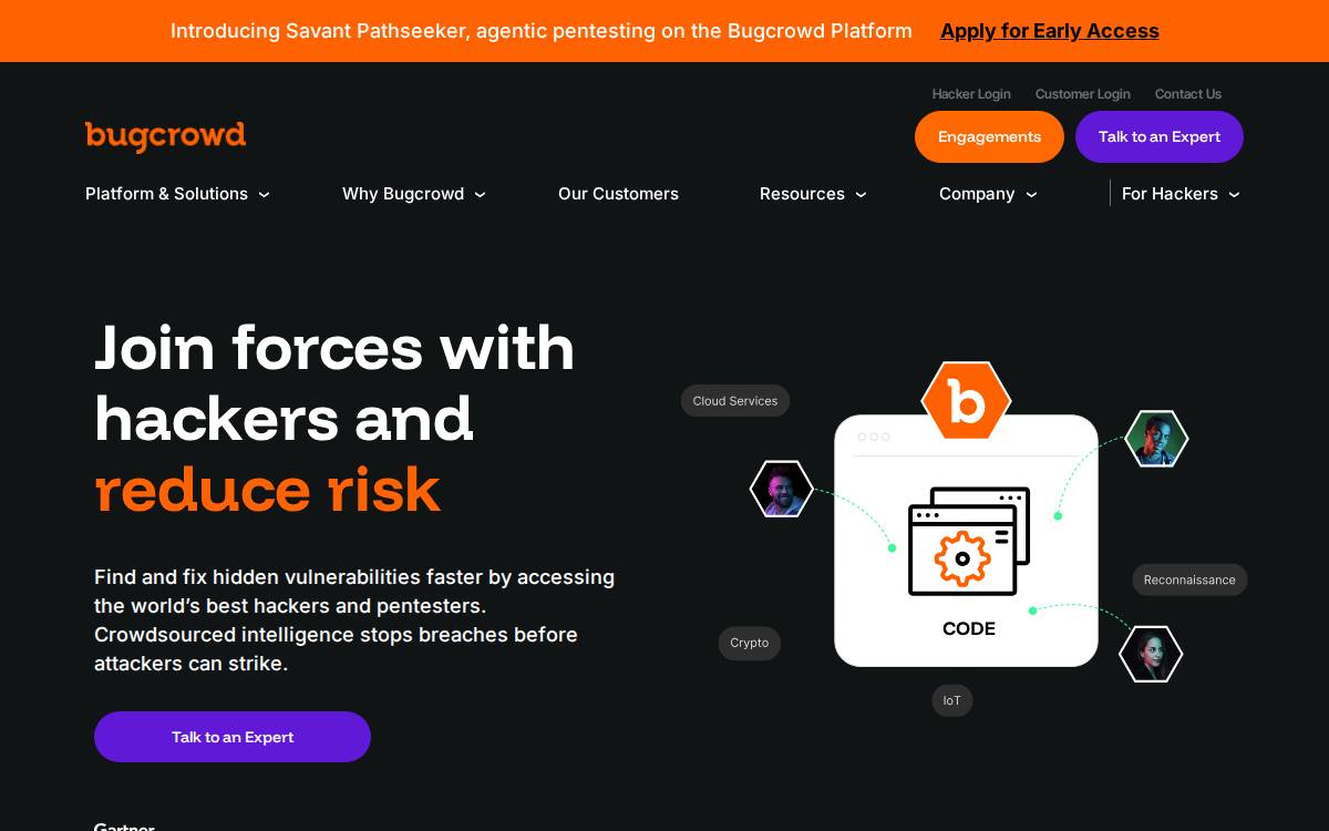Bugcrowd website preview