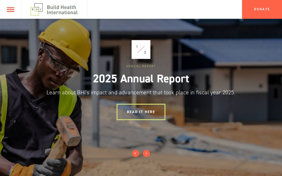 Build Health International website preview