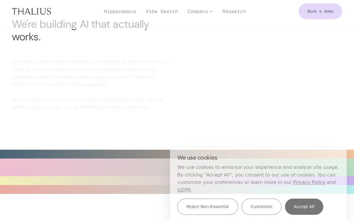Building AI embeddings with taste website preview