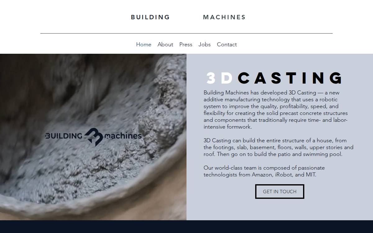 Building Machines website preview