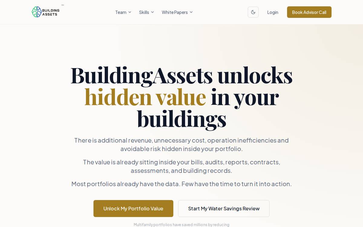 BuildingAssets.ai Website website preview
