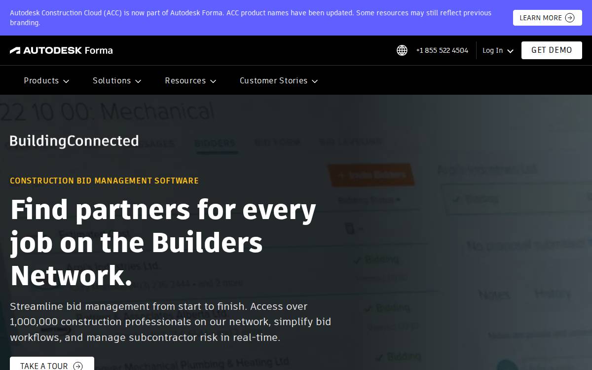 Building Connected website preview