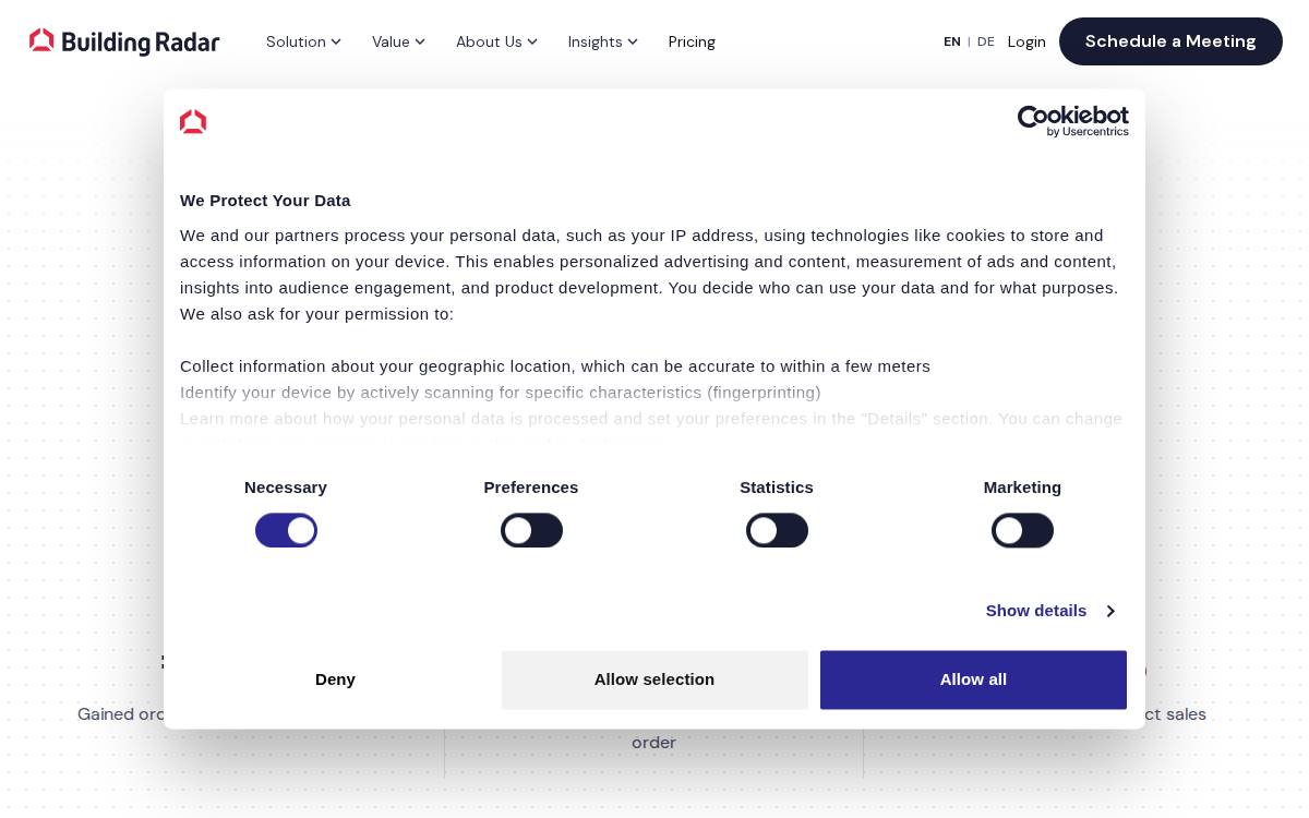 Buildingradar website preview