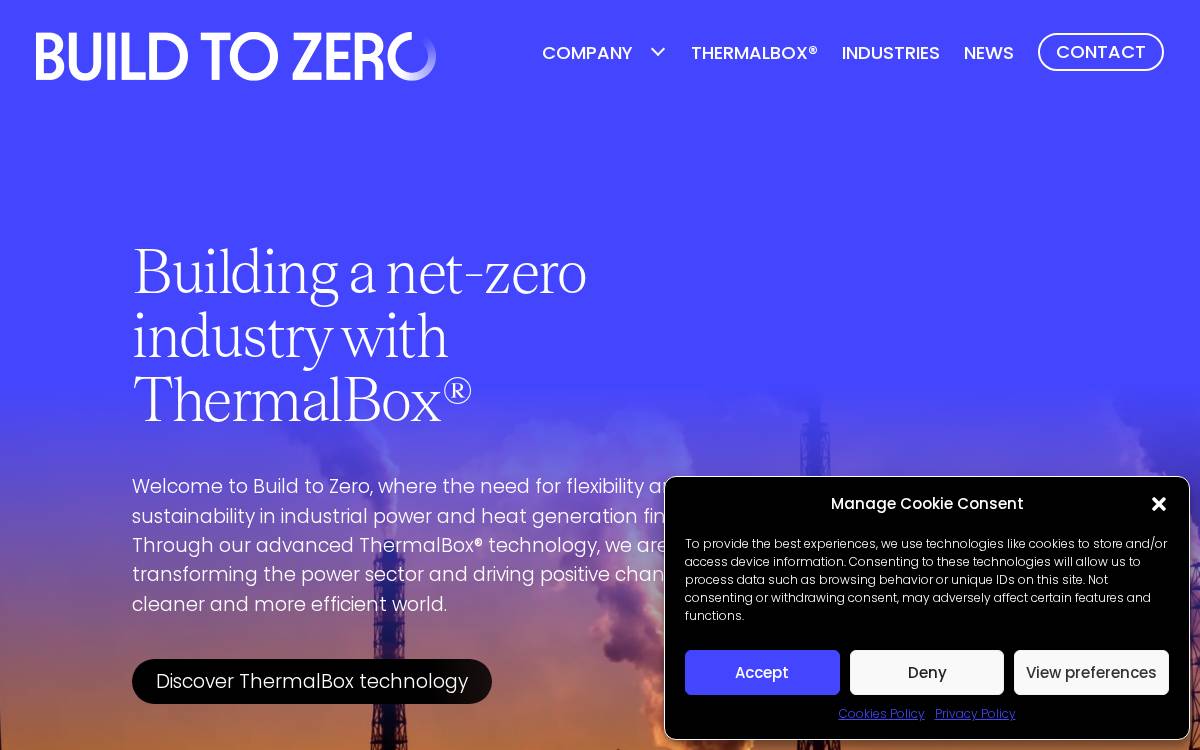 Build To Zero website preview