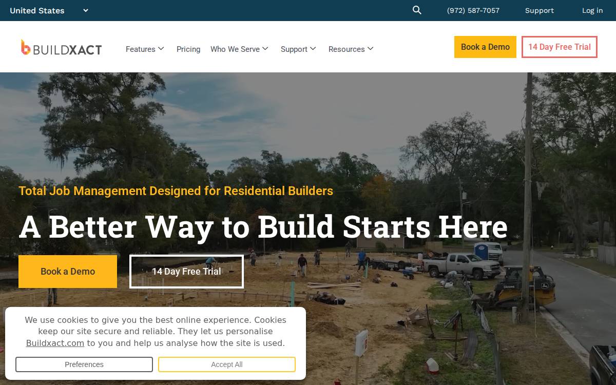 BuildXact website preview