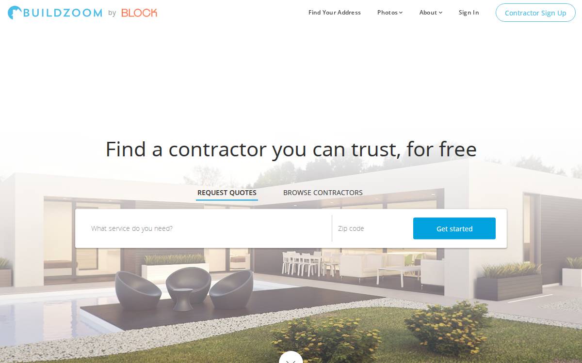 BuildZoom website preview