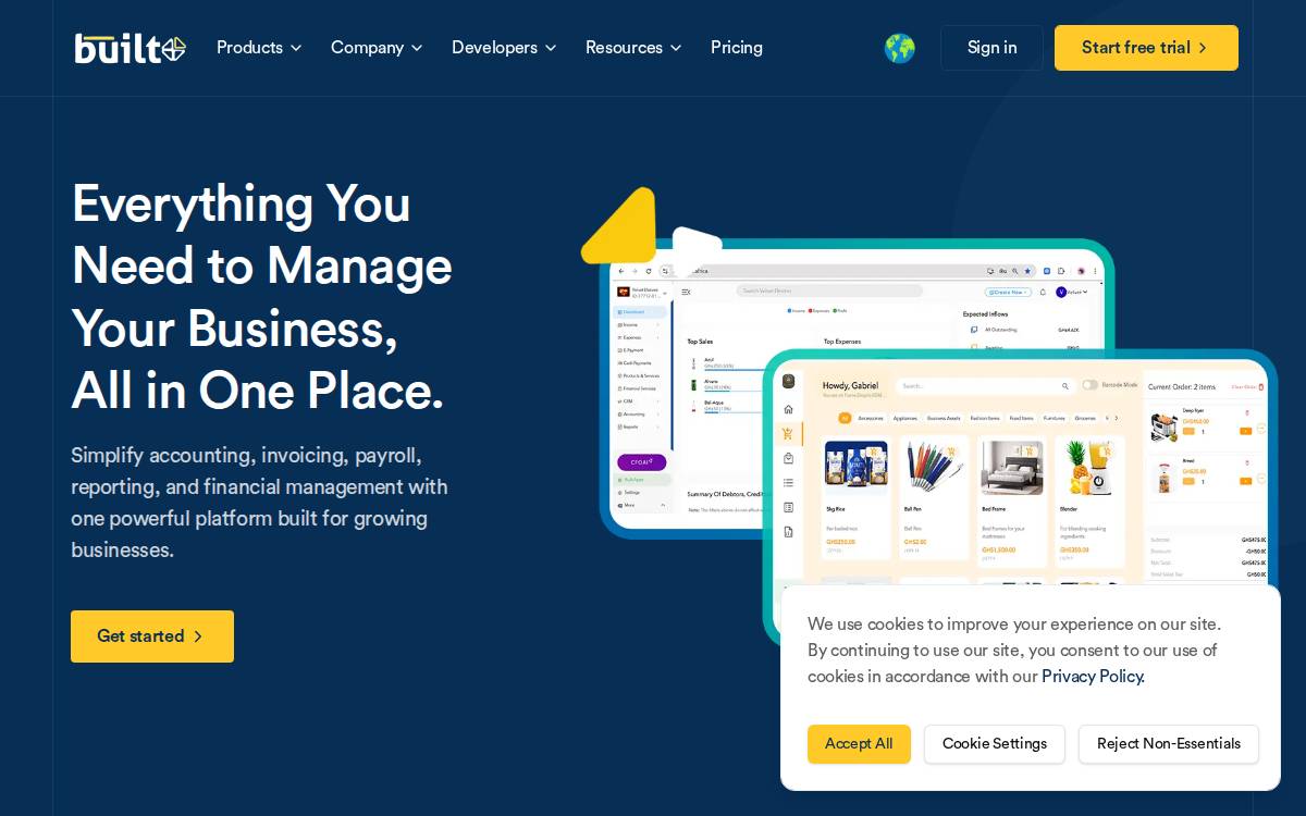 Built Financial Technologies website preview