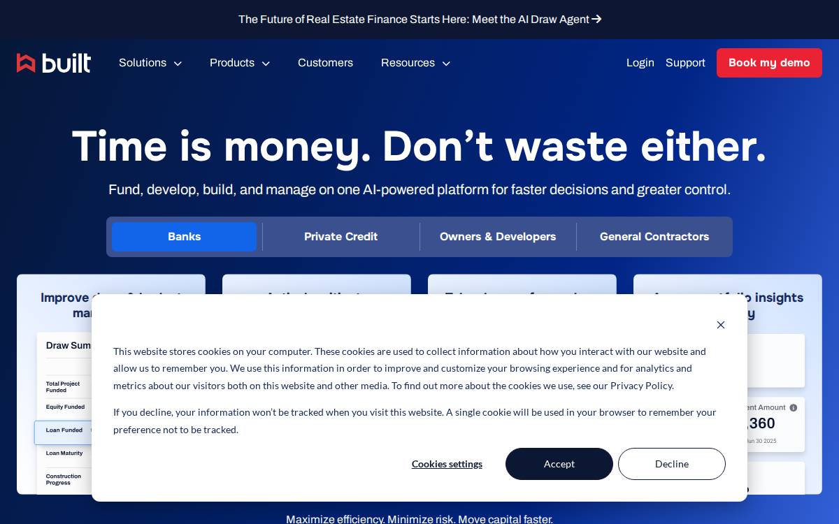 Built website preview