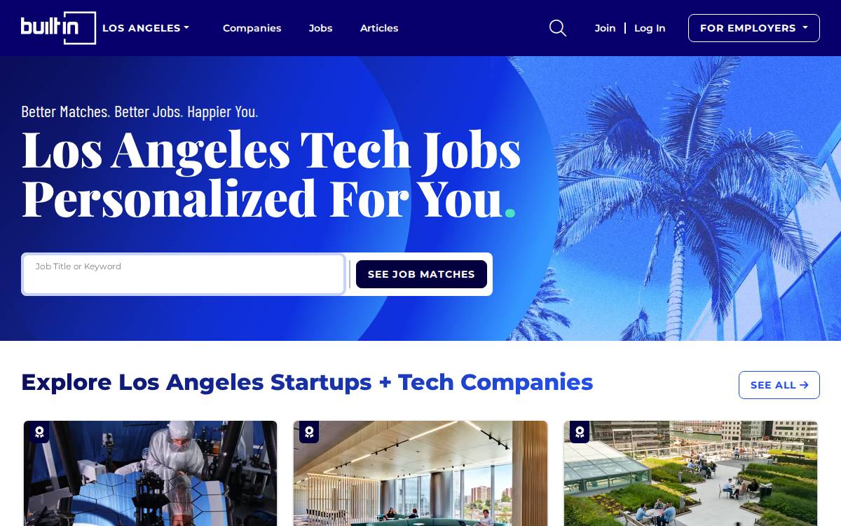 Builtinla website preview