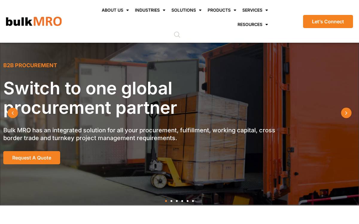 Bulk MRO Industrial Supply website preview