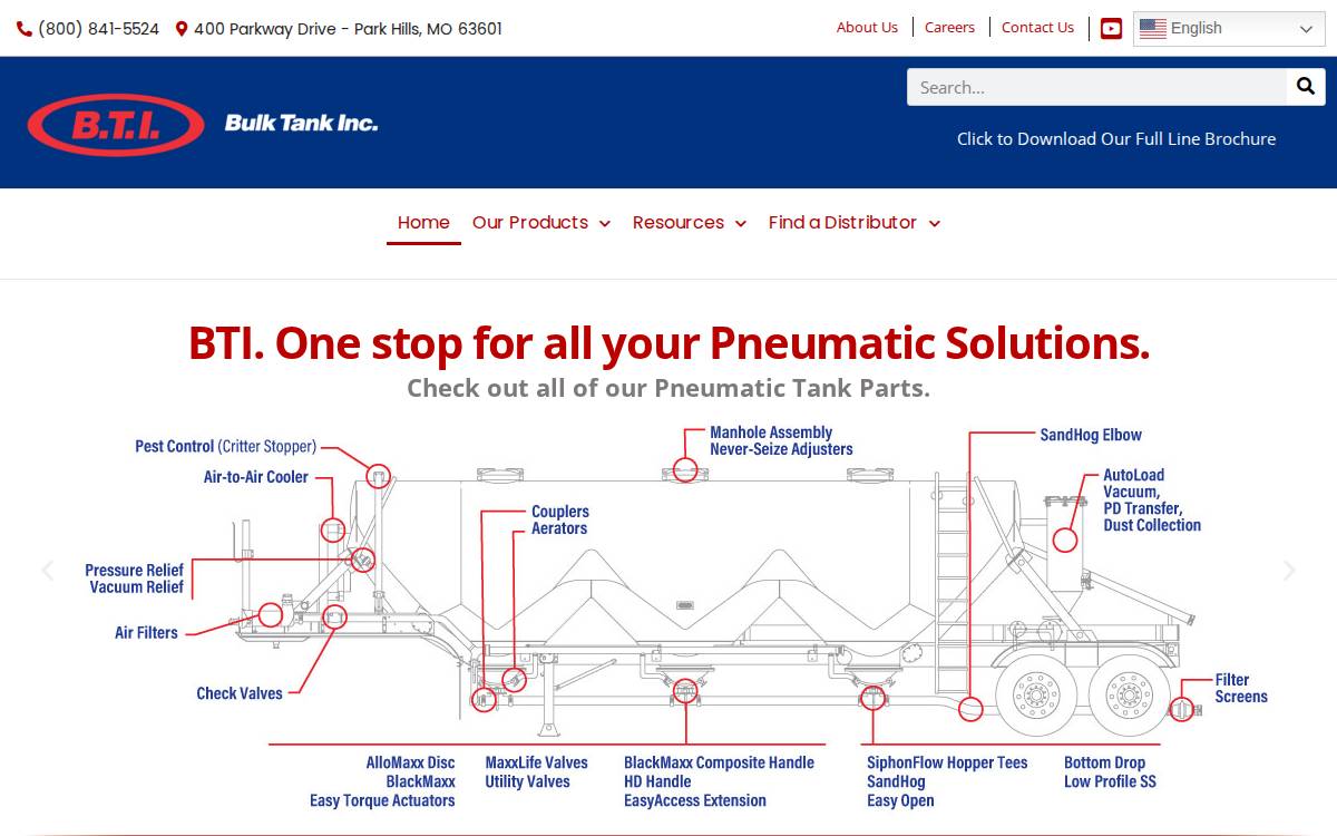 Bulk Tank, Inc. website preview