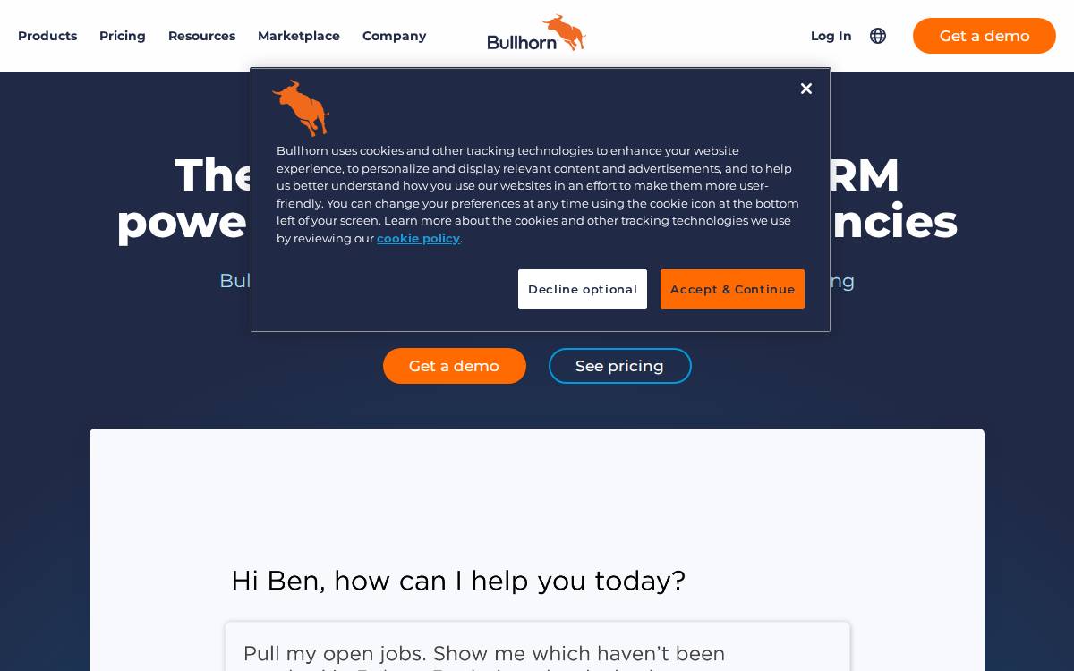Bullhorn website preview