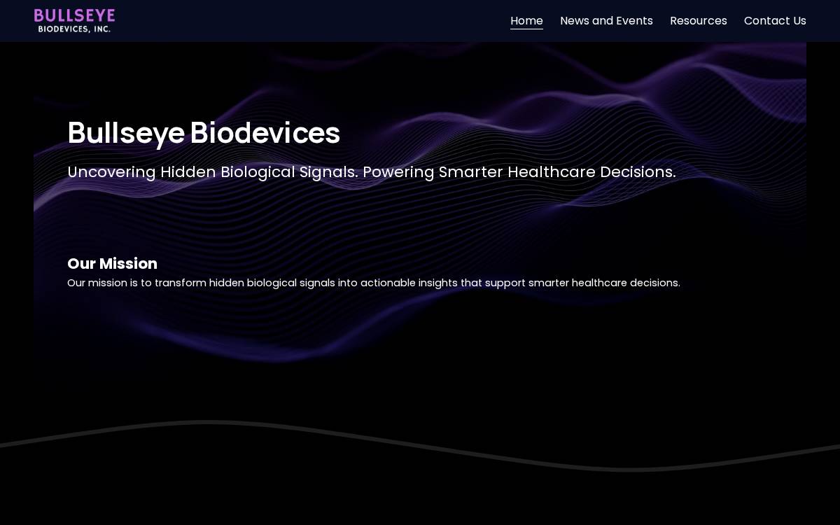 Bullseye Biodevices website preview