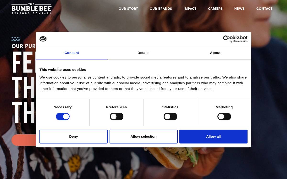 Bumble Bee website preview