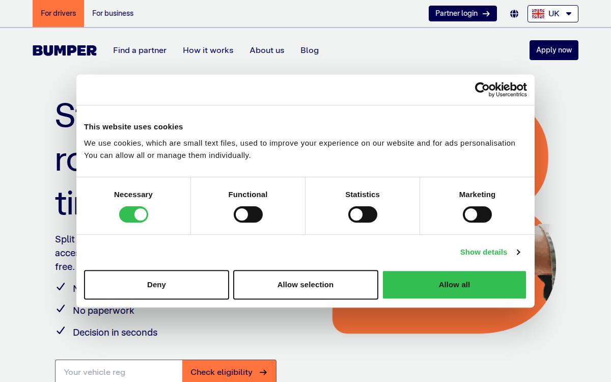 Bumper website preview