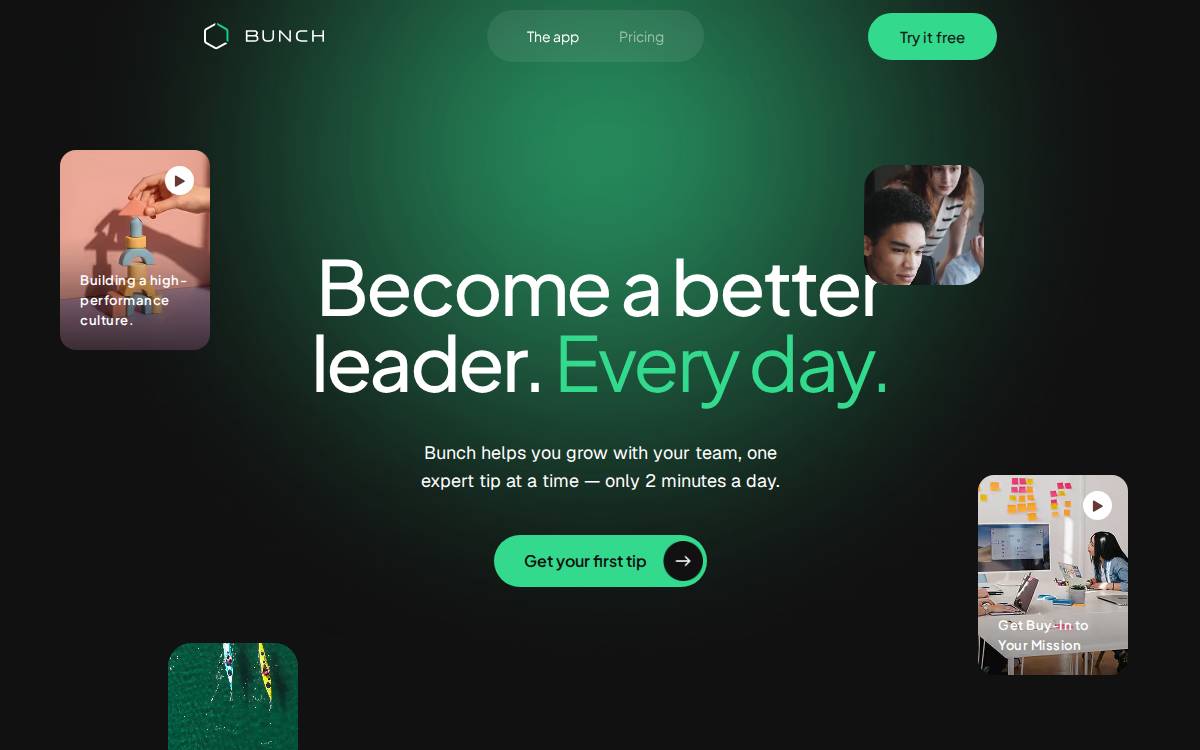 Bunch website preview