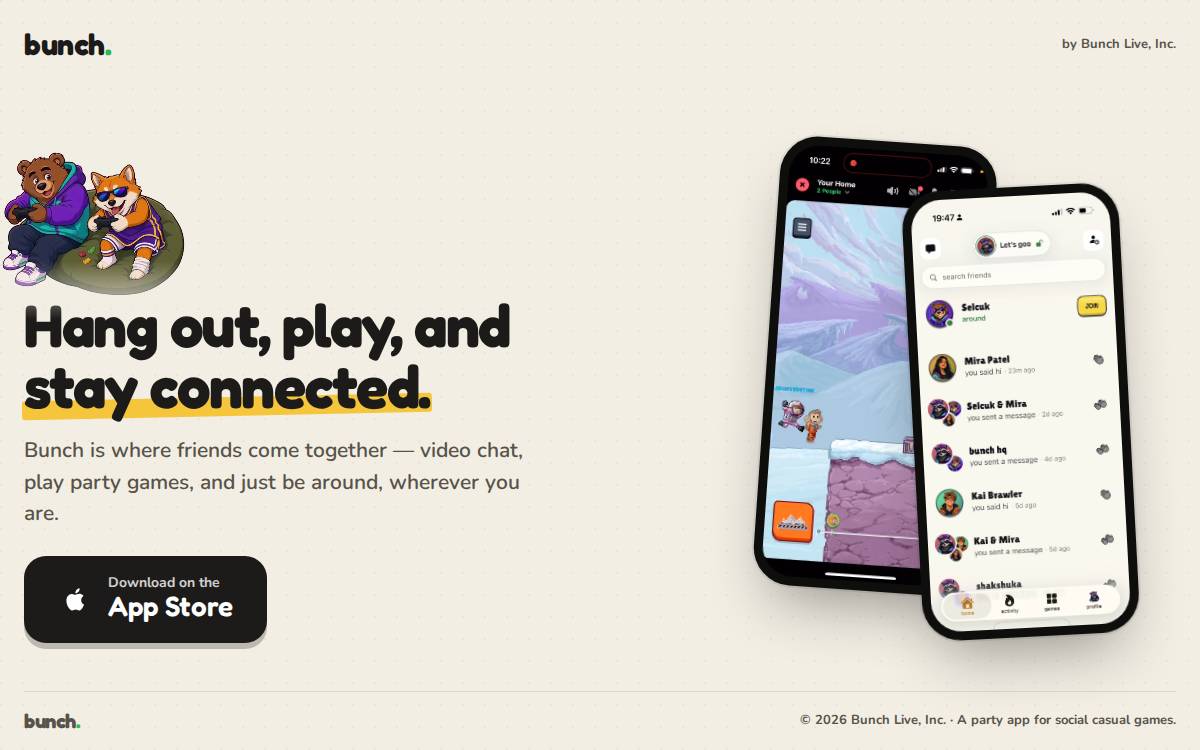 Bunch website preview