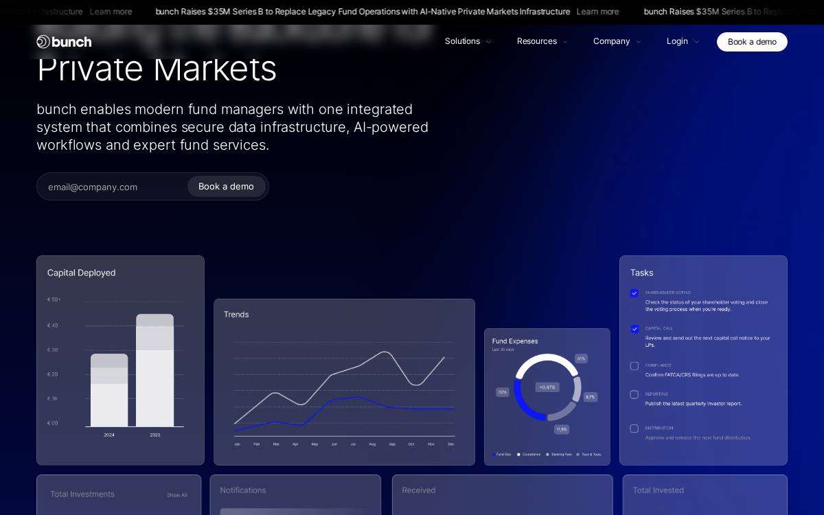 Bunch website preview