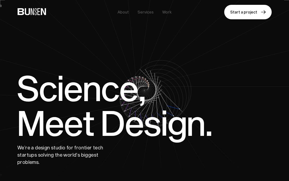 Bunsen website preview