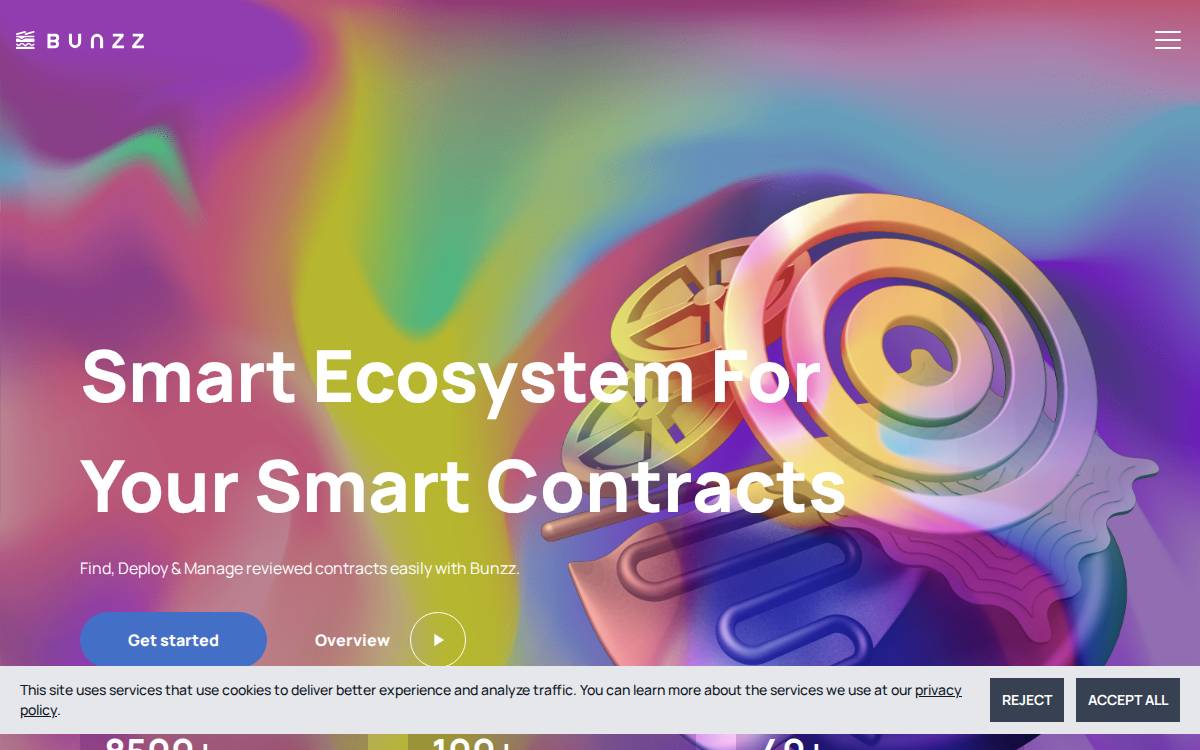 BUNZZ Application website preview