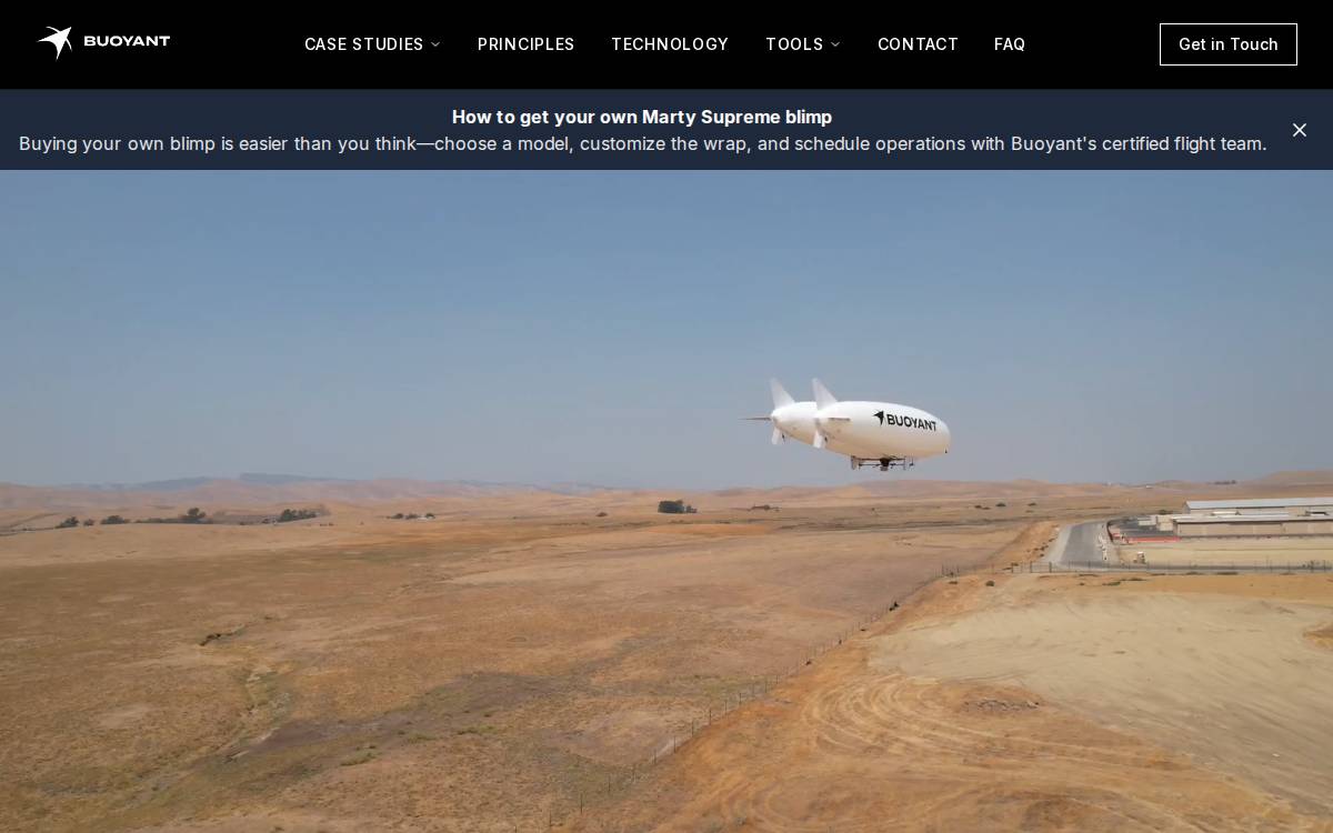 Buoyant Aero website preview