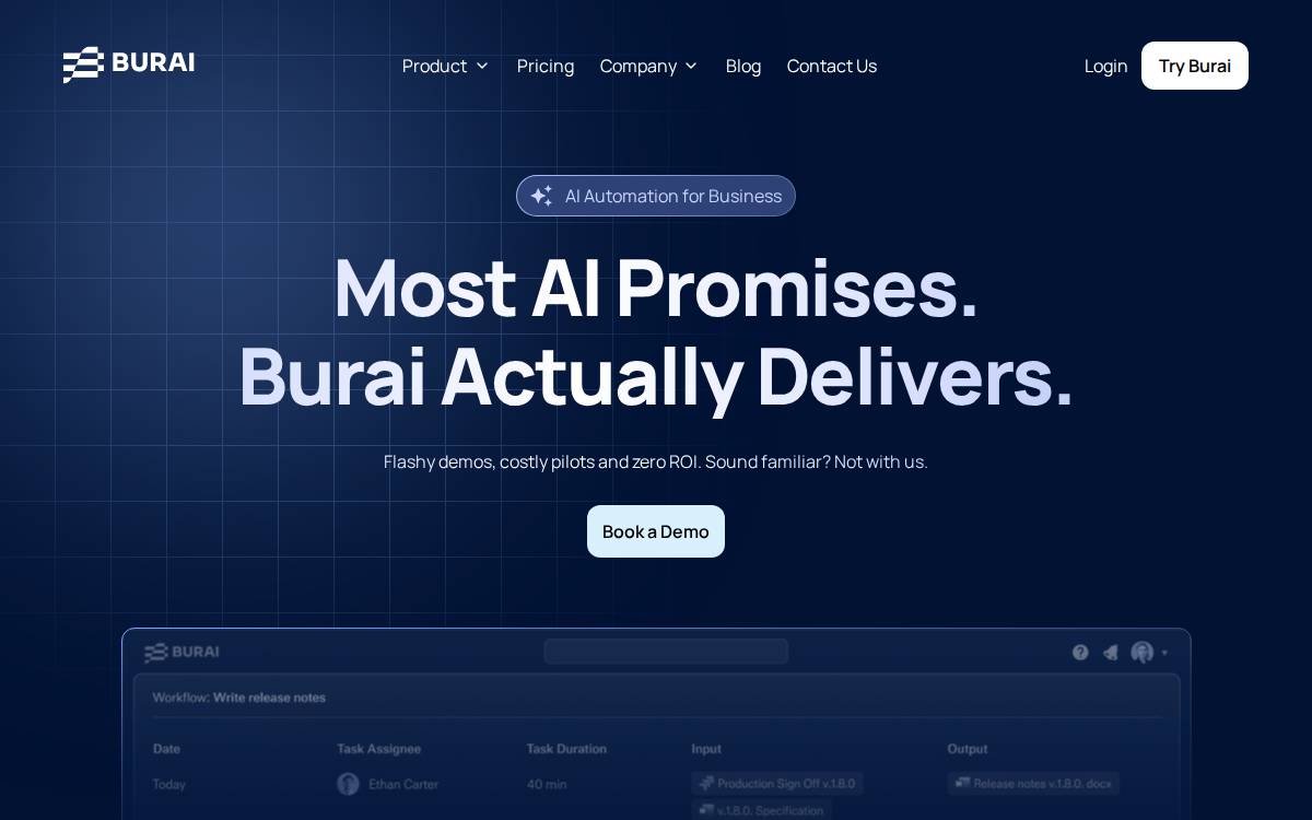 Burai website preview