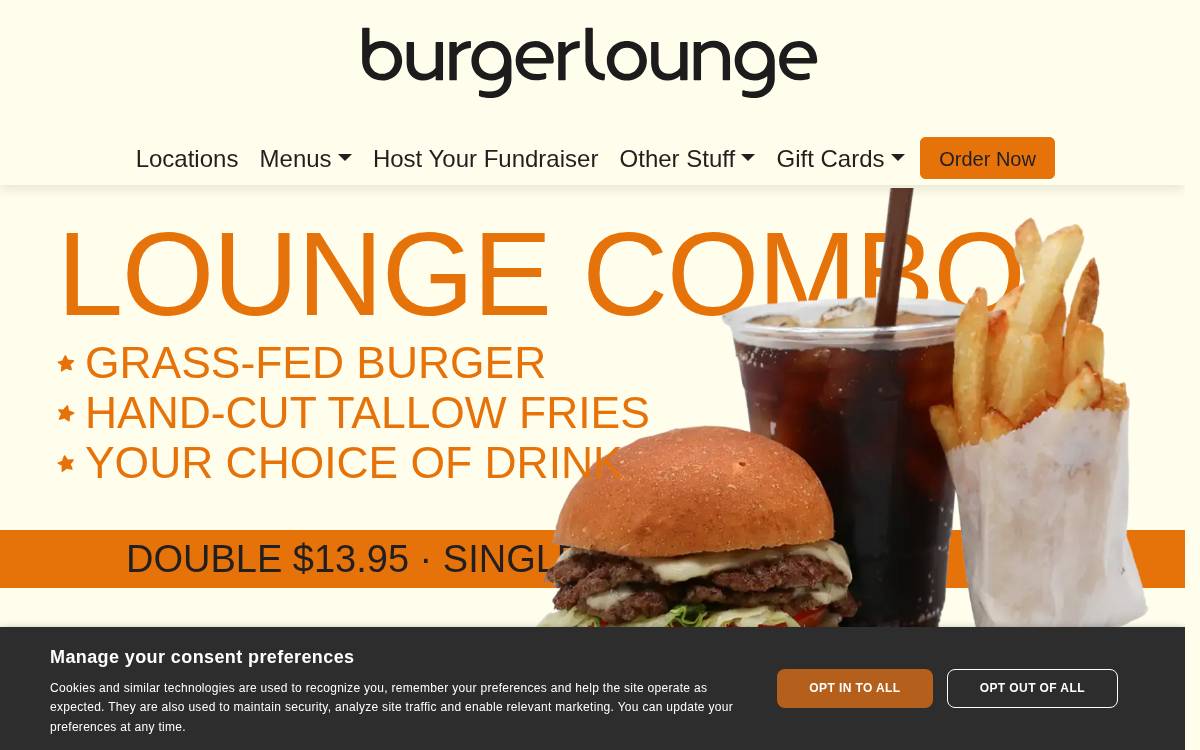 Burger Lounge website preview