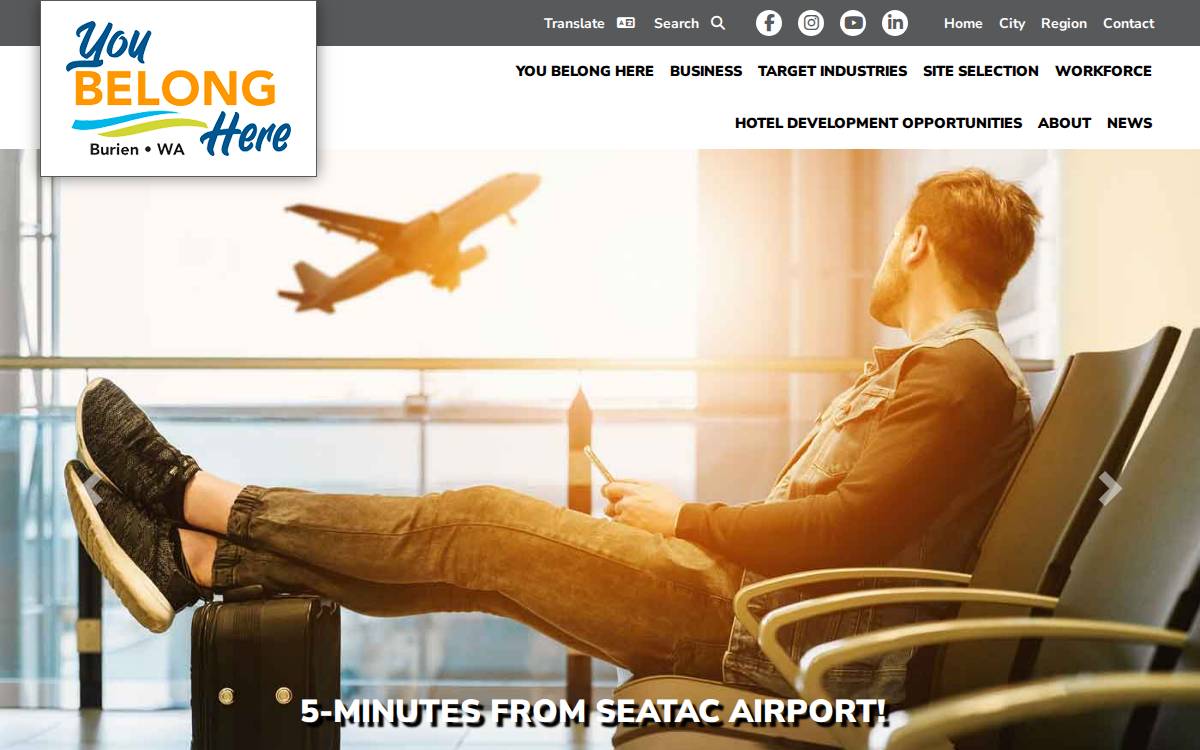 Burien Economic Development website preview