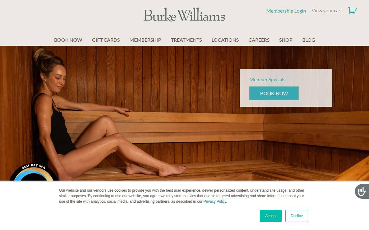 Burke Williams website preview