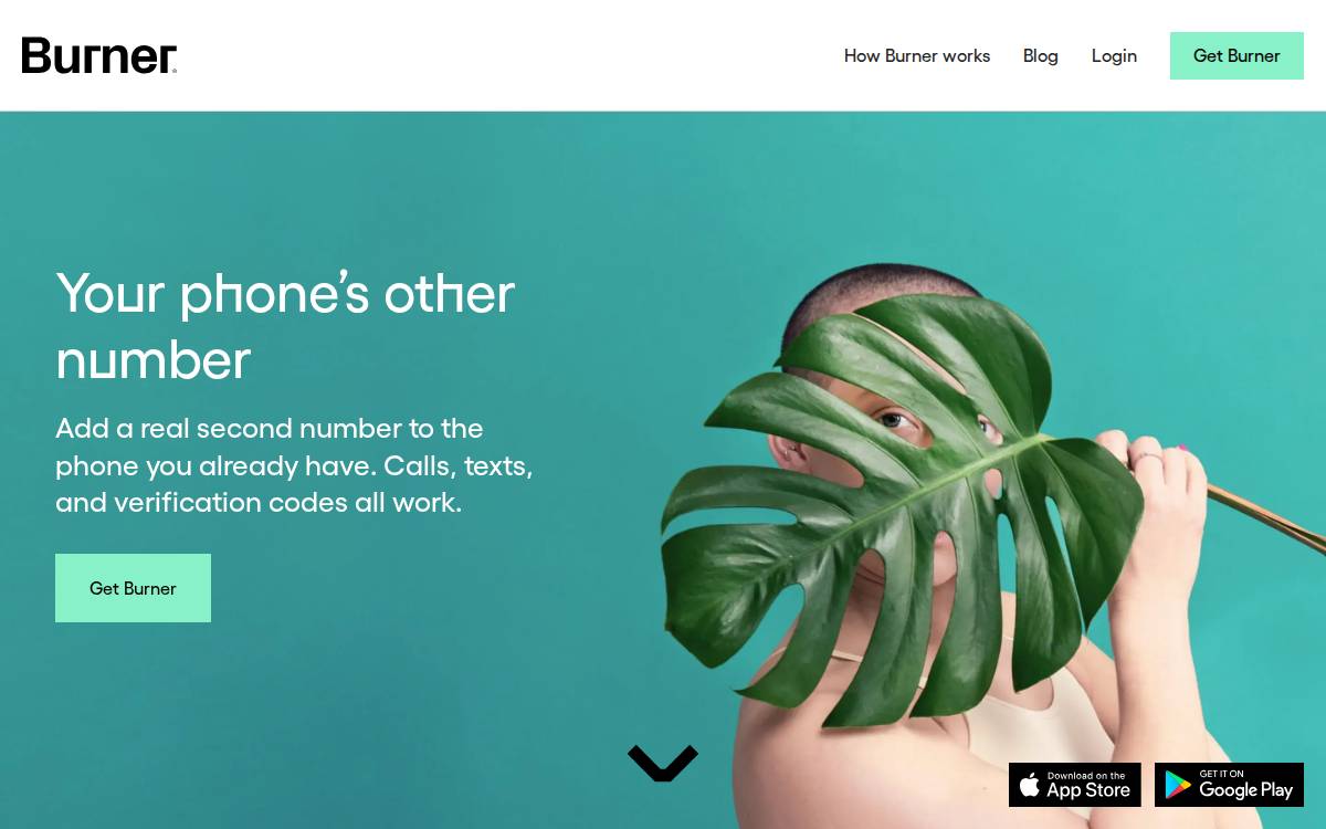 Burner website preview