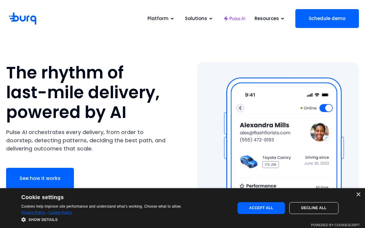 Burq website preview