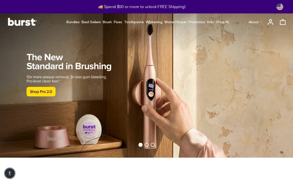 Burst website preview