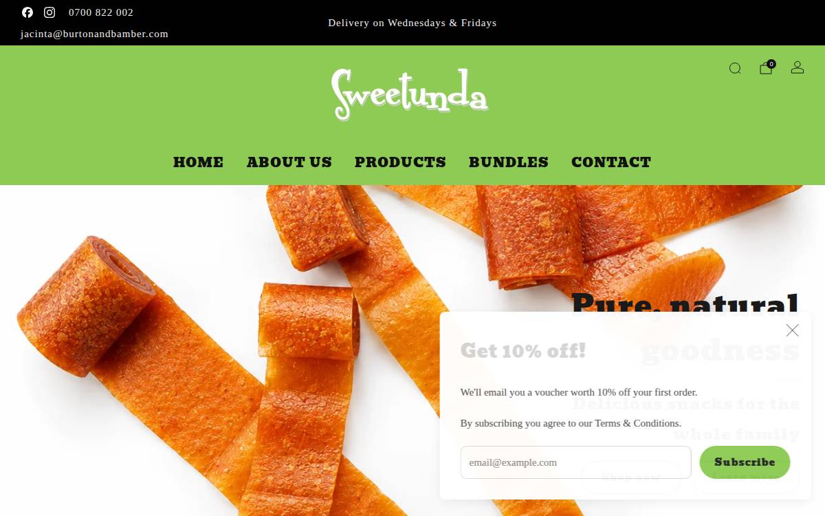 Burton and Bamber (Sweet Tunda) website preview