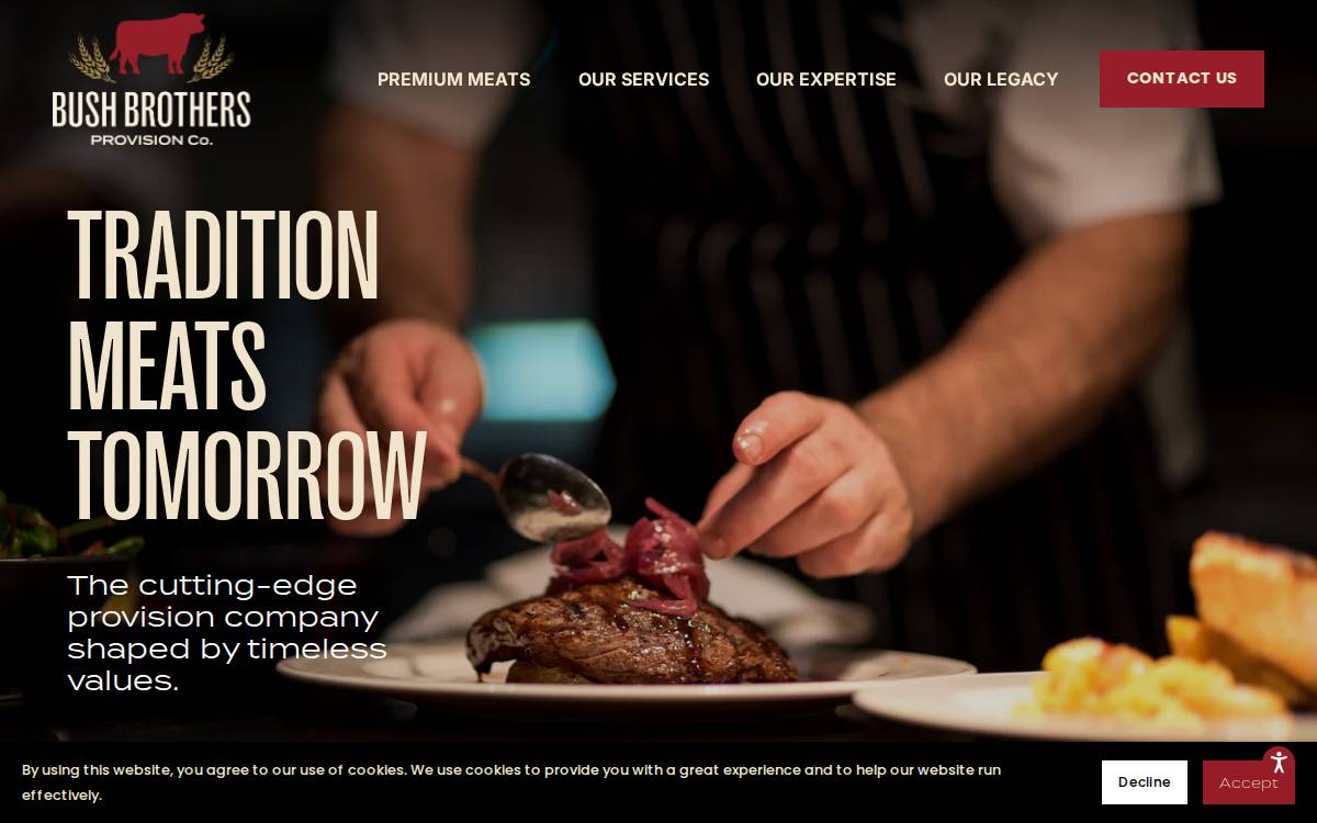 Bush Brothers Provision Co. website preview