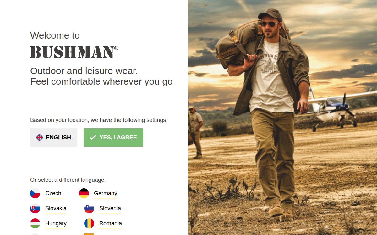 Bushman website preview