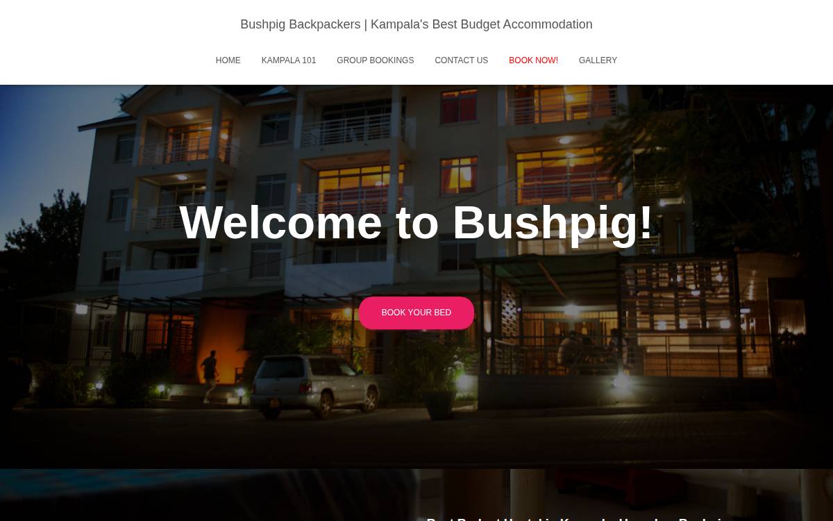 Bushpig website preview