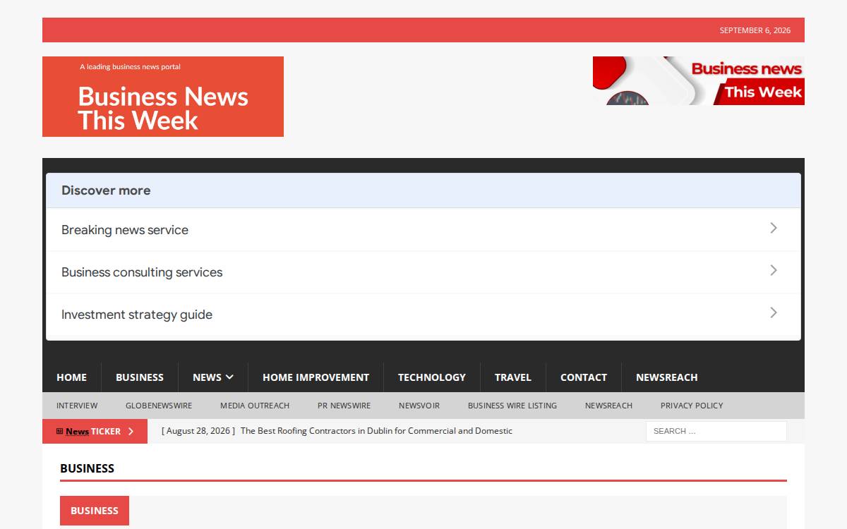 Business News This Week website preview