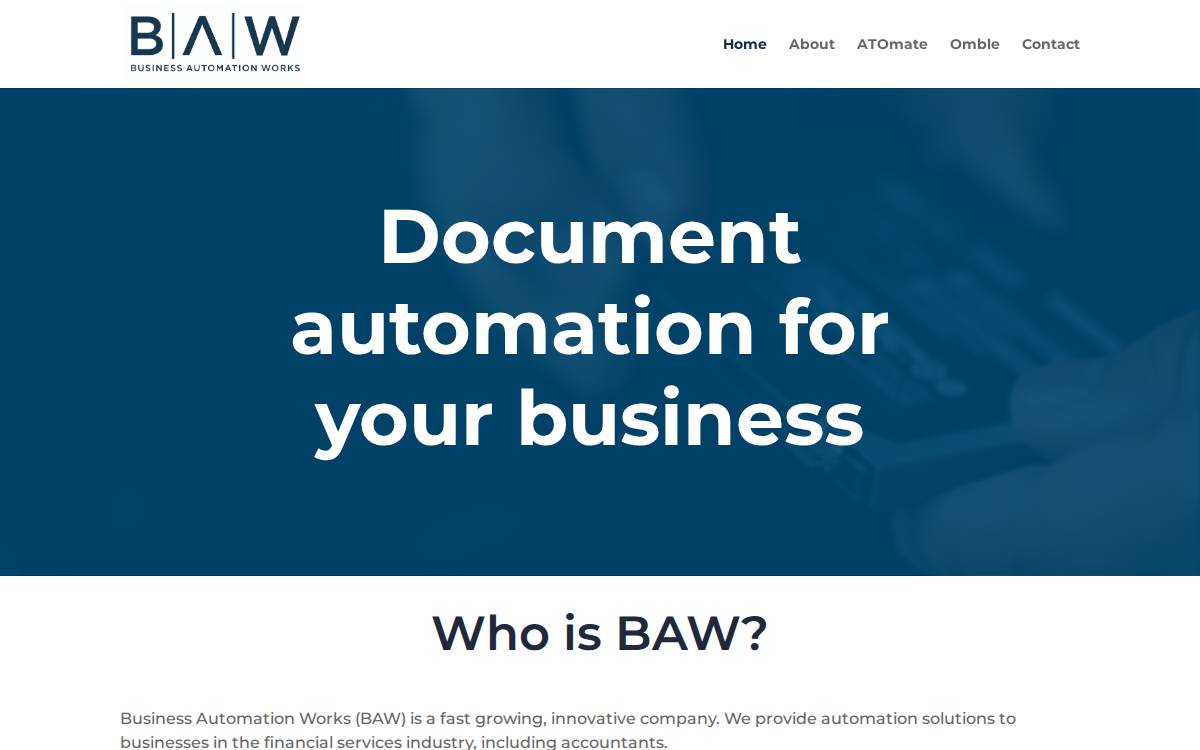 Businessautomationworks website preview