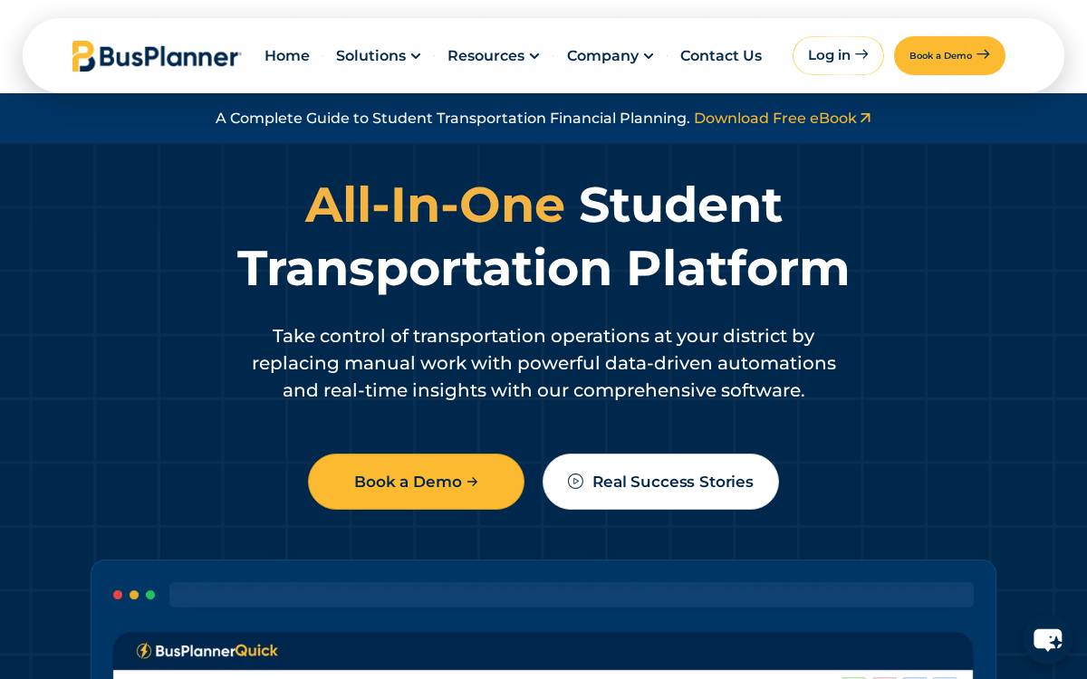 Busplanner website preview