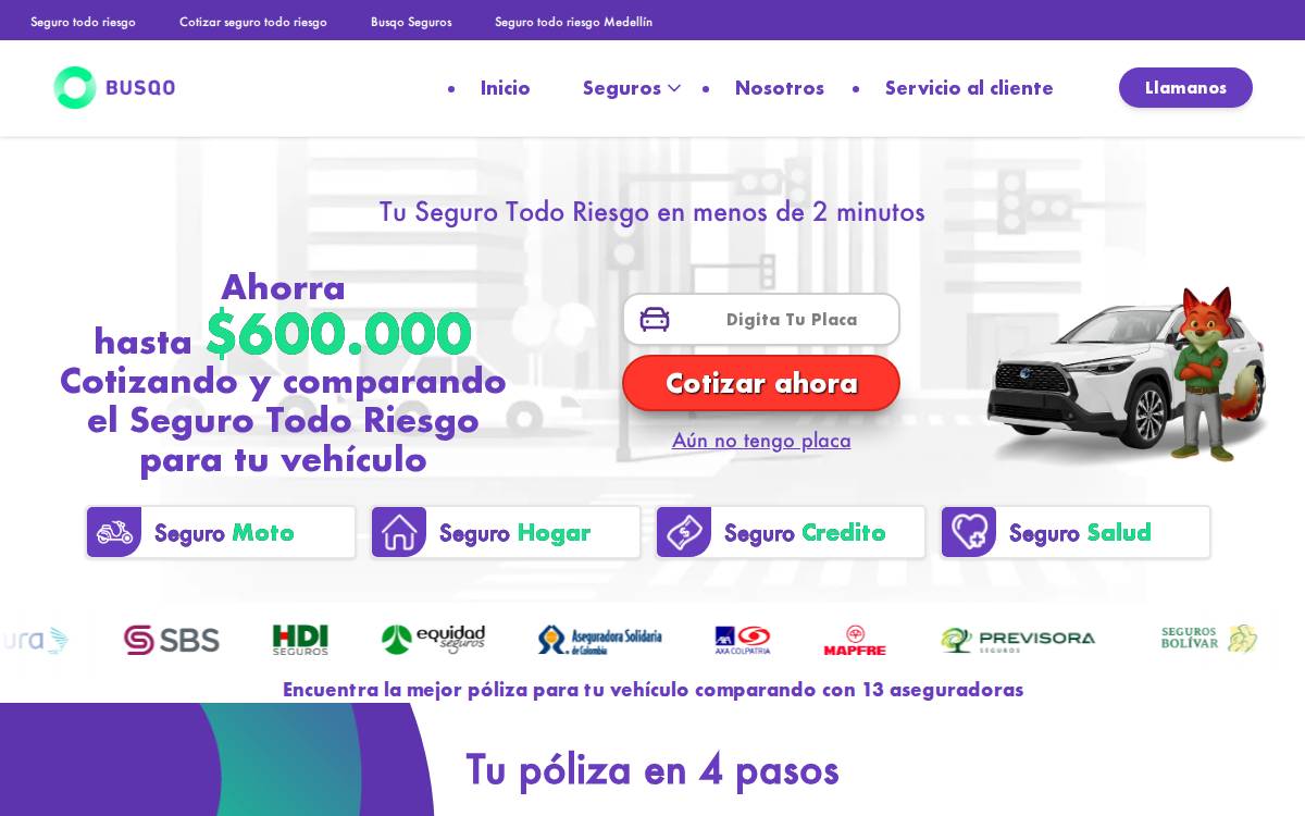 Busqo website preview