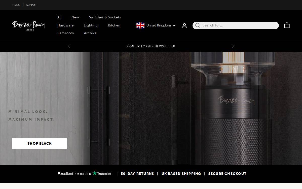 Buster + Punch website preview
