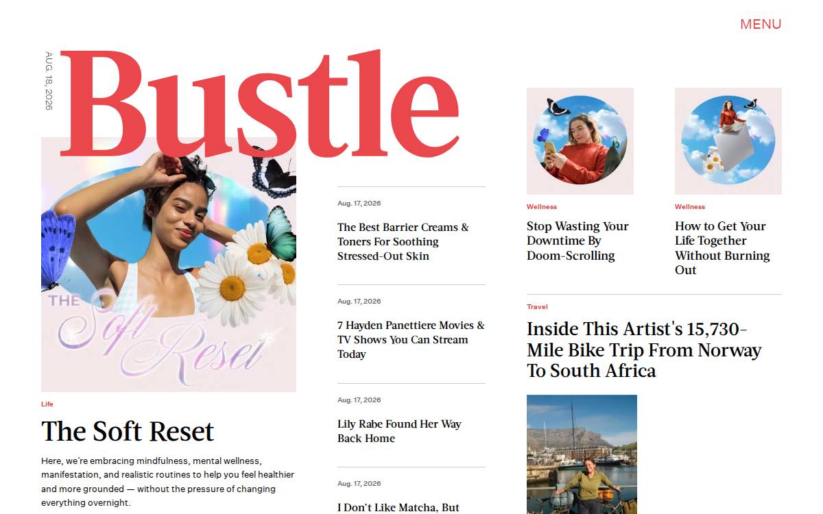 Bustle website preview